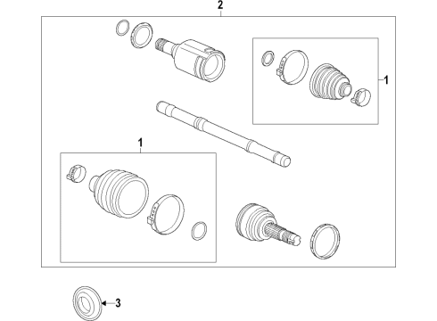 2020 Buick Encore GX Front Axle, Axle Shafts & Joints, Drive Axles Boot Kit Diagram for 42721976