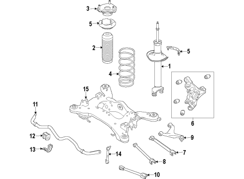 2018 Infiniti Q50 Rear Suspension Components, Lower Control Arm, Upper Control Arm, Stabilizer Bar SPRING ASSY-LEAF, REAR Diagram for 55020-4GH1A