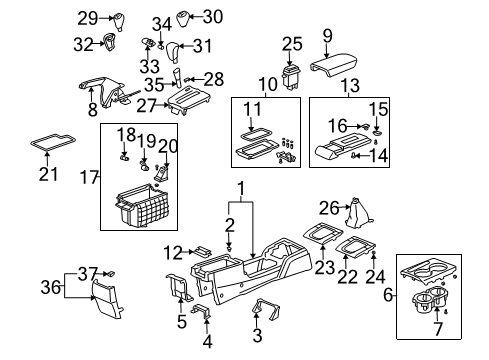 2004 Honda Accord Parking Brake Panel, FR. *NH488L* (UA TECHNICAL METAL) Diagram for 77294-SDA-A70ZC