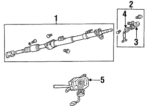 1996 Honda Passport Ignition Lock Barrel Assy., Steering Lock (W/Key) Diagram for 8-97109-835-0