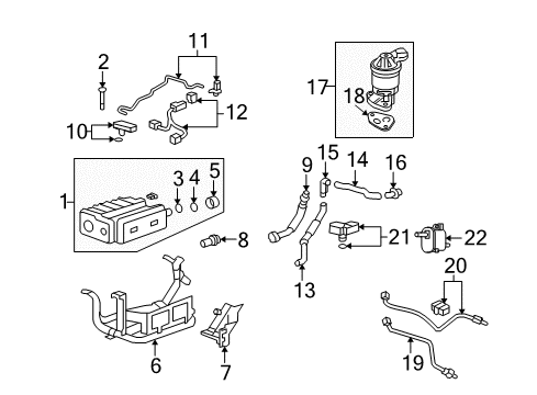 2010 Honda CR-V Emission Components Joint, Drain Tube Diagram for 17742-SWA-A01