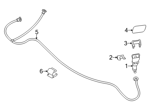 2011 Infiniti QX56 Washer Components Bracket-Motor Diagram for 28664-1LA0A