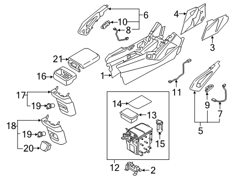 2021 Kia Telluride Heated Seats WIRING ASSY-CONSOLE Diagram for 84619S9200