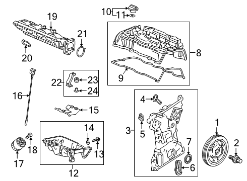 2018 Honda Civic Intake Manifold Pkg, In Manifold Diagram for 17105-5AA-004