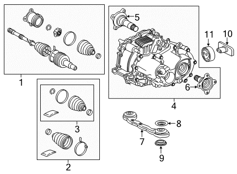 2017 Toyota RAV4 Axle & Differential - Rear Front Support Diagram for 52380-48100