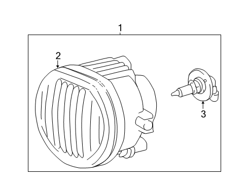 2005 Toyota Matrix Bulbs Lens & Housing Diagram for 81221-01011