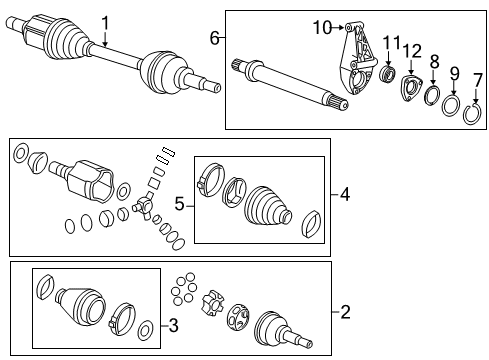 2018 Chevrolet Sonic Drive Axles - Front Axle Assembly Diagram for 95228950