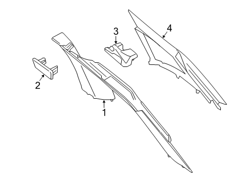 2021 BMW i3 Interior Trim - Quarter Panels Plug-In Retainer Diagram for 07142758580