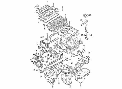 1994 Mitsubishi Galant Engine Parts, Mounts, Cylinder Head & Valves, Camshaft & Timing, Oil Pan, Oil Pump, Balance Shafts, Crankshaft & Bearings, Pistons, Rings & Bearings Valve-Intake Diagram for MD127840
