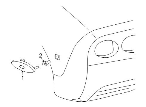 1997 Chevrolet Corvette Side Marker Lamps Lamp Asm-Rear Side Marker *Red Lens Diagram for 16524722