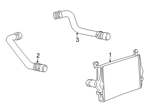 2004 Ford Excursion Intercooler Intercooler Diagram for 4C3Z-6K775-BA