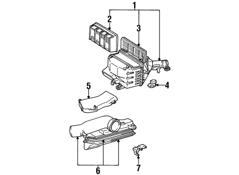 1999 Lexus SC400 Filters Cleaner Assy, Air Diagram for 17700-50160