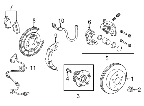 2015 Toyota RAV4 Brake Components Caliper Support Diagram for 47821-0R030