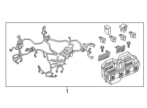 2015 Acura ILX Wiring Harness Wire Harness, Engine Room Diagram for 32200-TX7-A01