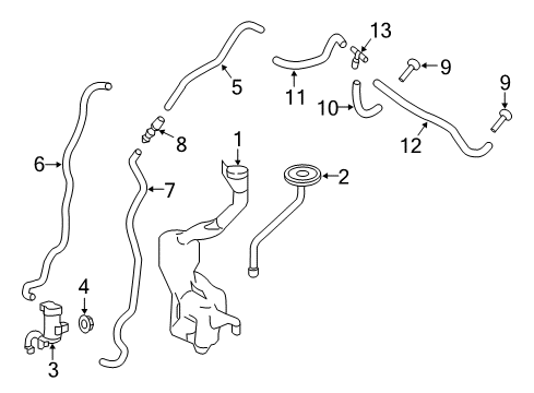 2011 Honda CR-Z Wiper & Washer Components Tube (400MM) Diagram for 76838-TM0-T01