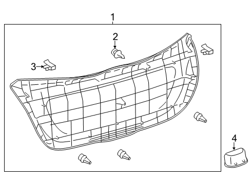 2012 Toyota Yaris Interior Trim - Lift Gate Lift Gate Trim Diagram for 67751-52180-C0