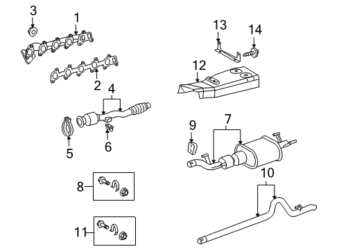 2003 Dodge Sprinter 3500 Exhaust Components, Exhaust Manifold Shield-Heat Diagram for 5119859AA