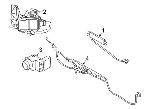 2022 Genesis G90 Electrical Components - Rear Bumper Ultrasonic Sensor Assembly-P.A.S Diagram for 99310-D2300-N5M