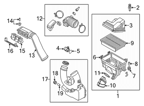 2022 Hyundai Kona Air Intake COVER-AIR CLEANER Diagram for 28111-J9850