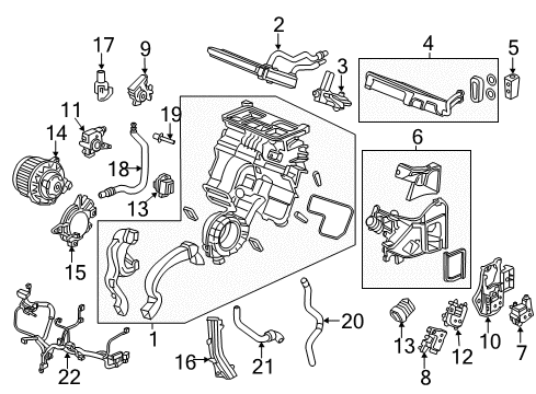 2020 Acura MDX Air Conditioner Wire Harness, Aircon Diagram for 32157-TYR-A70