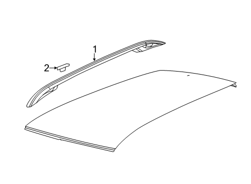 2015 Jeep Cherokee Roof Rack Rail-Roof Rack Diagram for 68102996AH