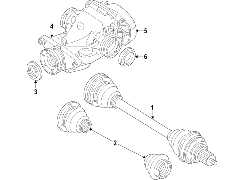 2021 BMW X3 Rear Axle, Differential, Drive Axles, Propeller Shaft Assembly Ring Diagram for 33208090872