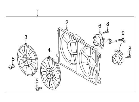 2020 Lexus UX250h Cooling System, Radiator, Water Pump, Cooling Fan Wire Cooling Fan Diagram for 16364-47010