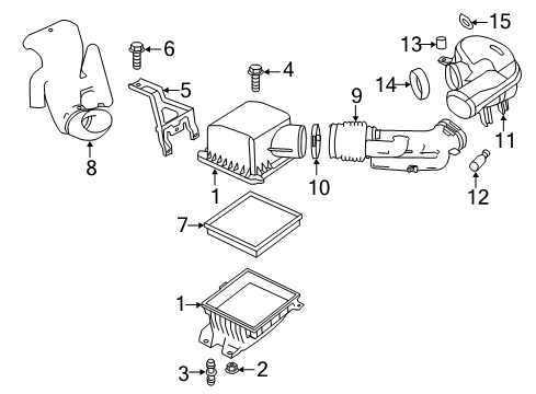 2013 Chrysler 200 Air Intake Clamp-Hose Diagram for 6510112AA