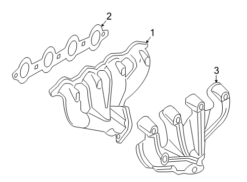 2005 Pontiac GTO Exhaust Manifold Shield-Exhaust Manifold Heat-RH Diagram for 12563280