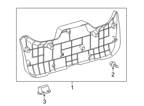 2014 Scion iQ Interior Trim - Lift Gate Lift Gate Trim Diagram for 67751-74010-C0