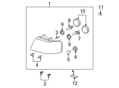 2003 Ford Expedition Headlamps Composite Headlamp Diagram for 2L1Z-13008-BB