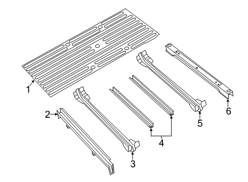 2021 Ram 2500 Floor CROSSMEMBER-Rear Box Diagram for 68197094AB