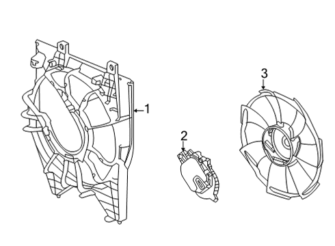 2021 Acura TLX Cooling System, Radiator, Water Pump, Cooling Fan FAN, COOLING Diagram for 19020-6S9-A01