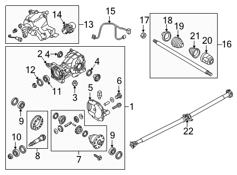 2018 Kia Sportage Axle & Differential - Rear Bearing-Pinion, Inner Diagram for 530423B500