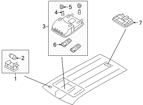 2009 Kia Borrego Interior Lamps Lamp Assembly-OVERHEADEAD Console Diagram for 928002J010H9