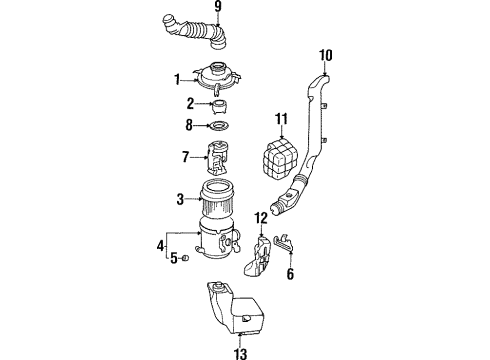 1997 Hyundai Sonata Filters Duct Assembly-Air Diagram for 28210-33320
