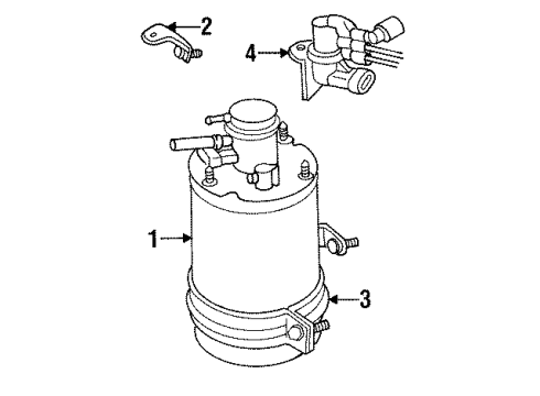 2000 Dodge Viper Emission Components CANISTER-Vapor Diagram for 5264889AA