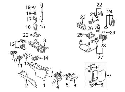 2005 Pontiac GTO Traction Control Components Boot, Manual Transmission Control Lever Diagram for 92147890