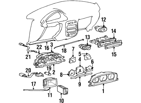 1998 Hyundai Accent Instruments & Gauges Gauge Assembly-Fuel Diagram for 94410-22000