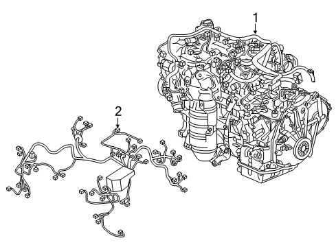 2022 Honda Accord Wiring Harness HARN, ENGINE ROOM Diagram for 32200-TWA-AJ1