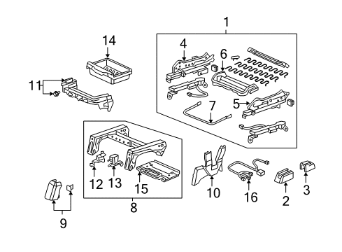 2005 Honda Odyssey Tracks & Components Cover, FR. Rail (Inner) *G64L*(SWS) (OLIVE) Diagram for 81599-SHJ-A01ZA