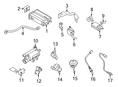2013 Hyundai Elantra Coupe Emission Components Bracket-Canister Support Diagram for 31427-3X400