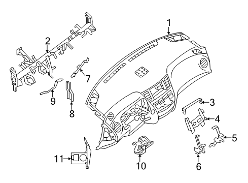 2020 Nissan Pathfinder Cluster & Switches, Instrument Panel Speaker Assembly-Warning Diagram for 284P3-9NF0A