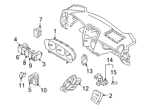 2006 Hyundai Sonata Switches Switch Assembly-Lighting & Turn Signal Diagram for 93410-3K200