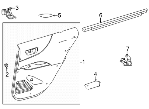 2021 Toyota Venza Rear Door Belt Weatherstrip Diagram for 68174-48080