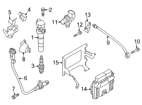 2018 Kia Sportage Powertrain Control Engine Ecm Control Module Diagram for 391002GHW1