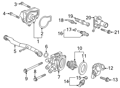 1999 Honda CR-V Senders Pump Unit, Fuel Diagram for 17040-S10-C20