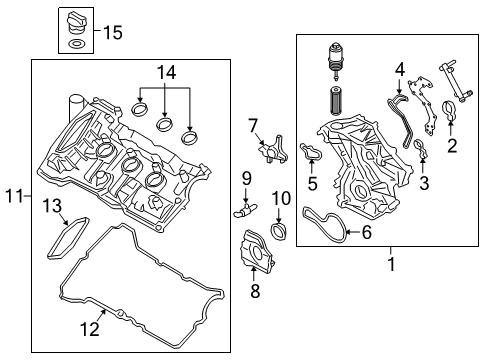 2017 Lincoln Continental Valve & Timing Covers Lower Insulator Diagram for GD9Z-6P013-B