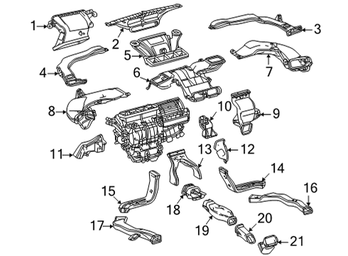 2016 Toyota Mirai Ducts Duct, Air Diagram for 87211-75070