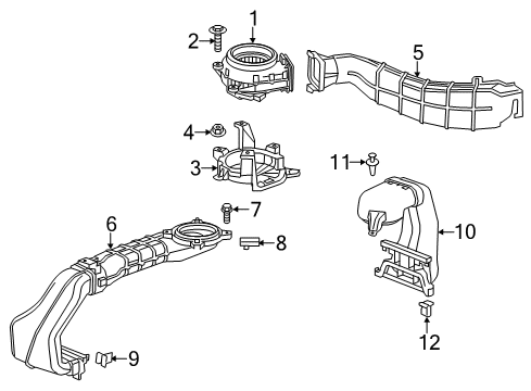 2012 Buick Regal Electrical Components Inlet Duct Diagram for 22828371